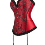 Guêpière corset rouge et noir en satin Vénusia (3) Guêpière corset rouge et noir en satin Vénusia (3)