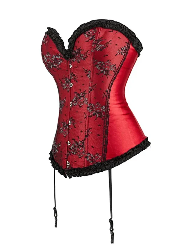 Guêpière corset rouge et noir en satin Vénusia (3) Guêpière corset rouge et noir en satin Vénusia (3)