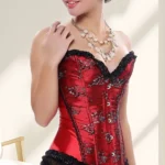 Guêpière corset rouge et noir en satin Vénusia (6) Guêpière corset rouge et noir en satin Vénusia (6)