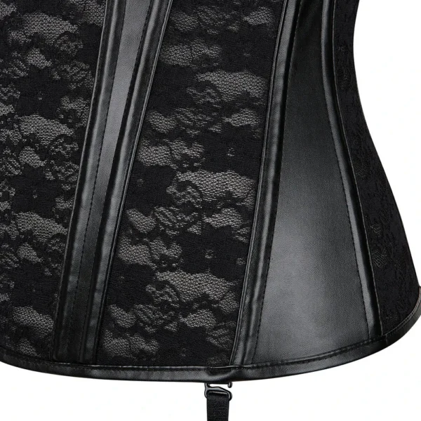 Guêpière cuir et dentelle bustier Blodwen (7) Guêpière cuir et dentelle bustier Blodwen (7)