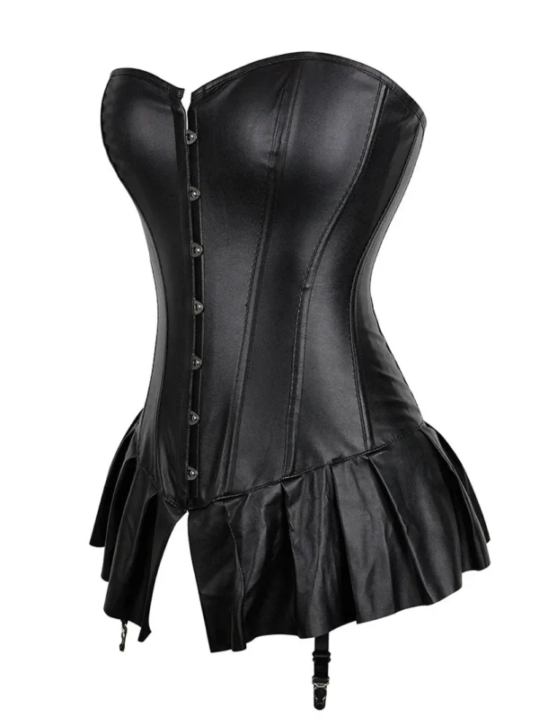 Guêpière en cuir bustier à jarretelles Emberly (4) Guêpière en cuir bustier à jarretelles Emberly (4)