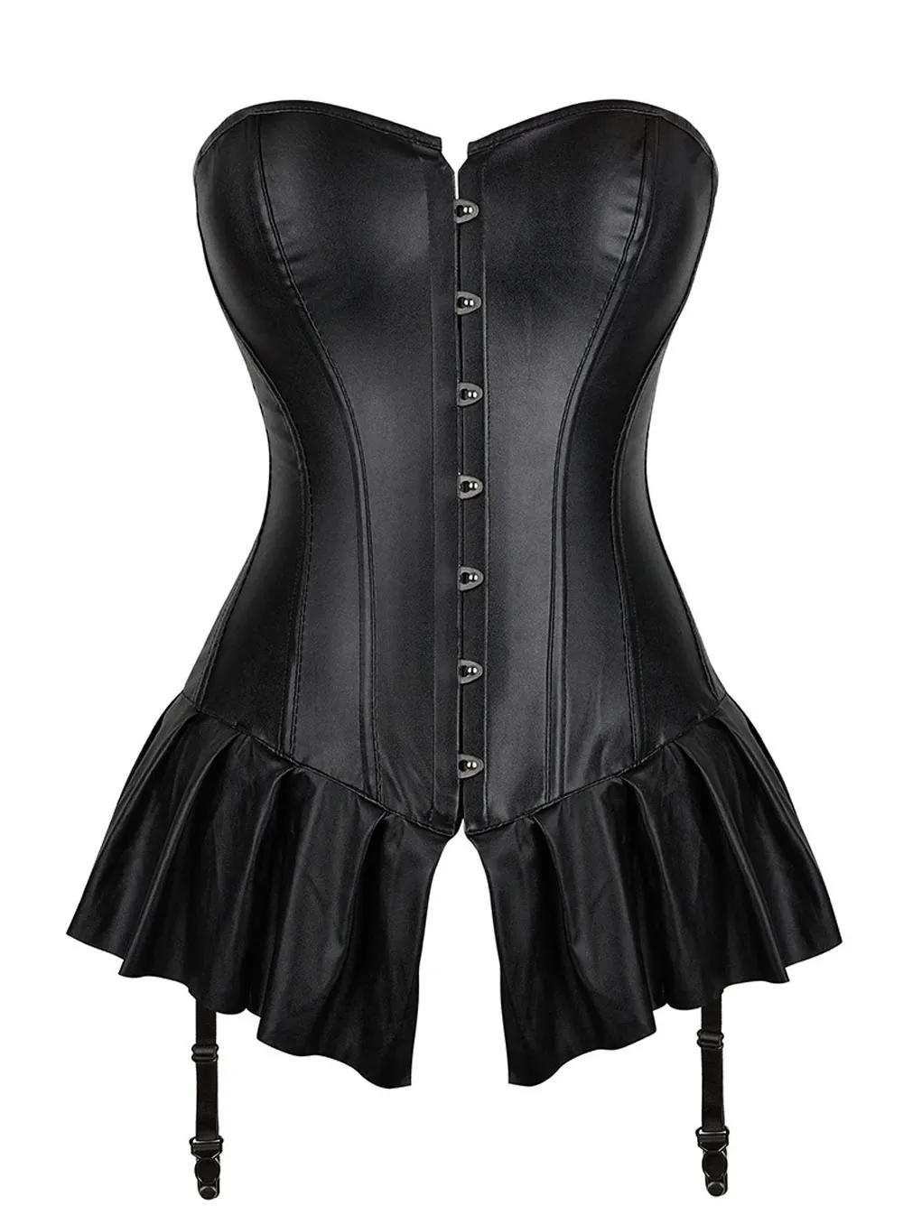 Guêpière en cuir bustier à jarretelles Emberly (5) Guêpière en cuir bustier à jarretelles Emberly (5)
