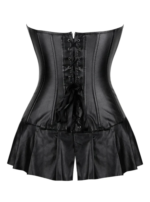 Guêpière en cuir bustier à jarretelles Emberly (6) Guêpière en cuir bustier à jarretelles Emberly (6)