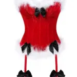Guêpière Noël rouge corset en velours Christmas Guêpière Noël rouge corset en velours Christmas