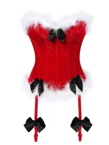Guêpière Noël rouge corset en velours Christmas Guêpière Noël rouge corset en velours Christmas