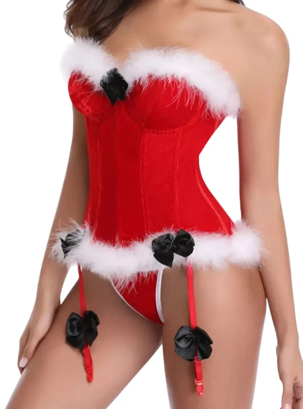 Guêpière Noël rouge corset en velours Christmas Guêpière Noël rouge corset en velours Christmas
