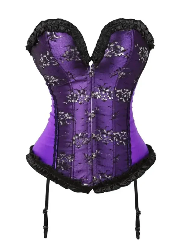 Lingerie guêpière violette corset à jarretelles Marianna (2) Lingerie guêpière violette corset à jarretelles Marianna (2)