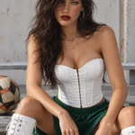 Bustier blanc court dos nu Alexa (vue assise) Bustier blanc court dos nu Alexa