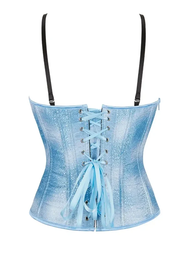Bustier bleu glacé à bonnets moulés Crystal (4) Bustier bleu glacé à bonnets moulés Crystal