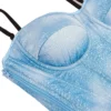 Bustier bleu glacé à bonnets moulés Crystal