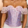 Corset bleu pastel à broderies Océana (zoom) Corset bleu pastel à broderies Océana (zoom)
