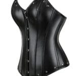 Corset cuir gothique noir avec rivets Storm (profil) Corset cuir gothique noir avec rivets Storm (profil)