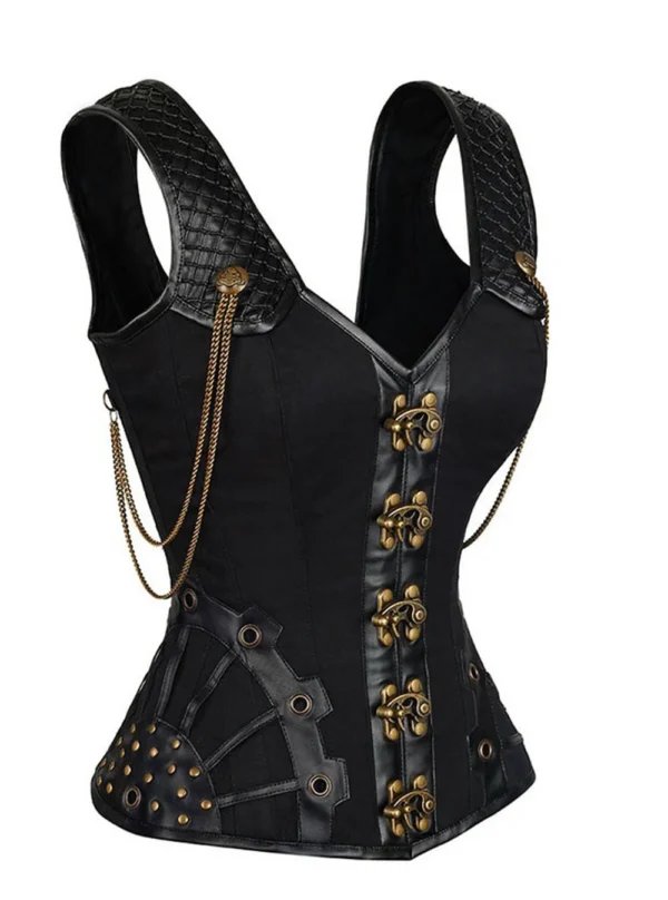 Corset steampunk à bretelles et décor mécanique London (2) Corset steampunk à bretelles et décor mécanique London (2)