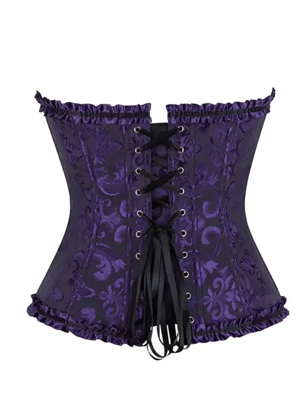 Corset violet zippé en brocart Ametta - Pratique & Chic (3) Corset violet zippé en brocart Ametta