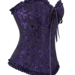 Corset violet zippé en brocart Ametta