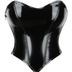 Bustier Latex Noir PVC Selena