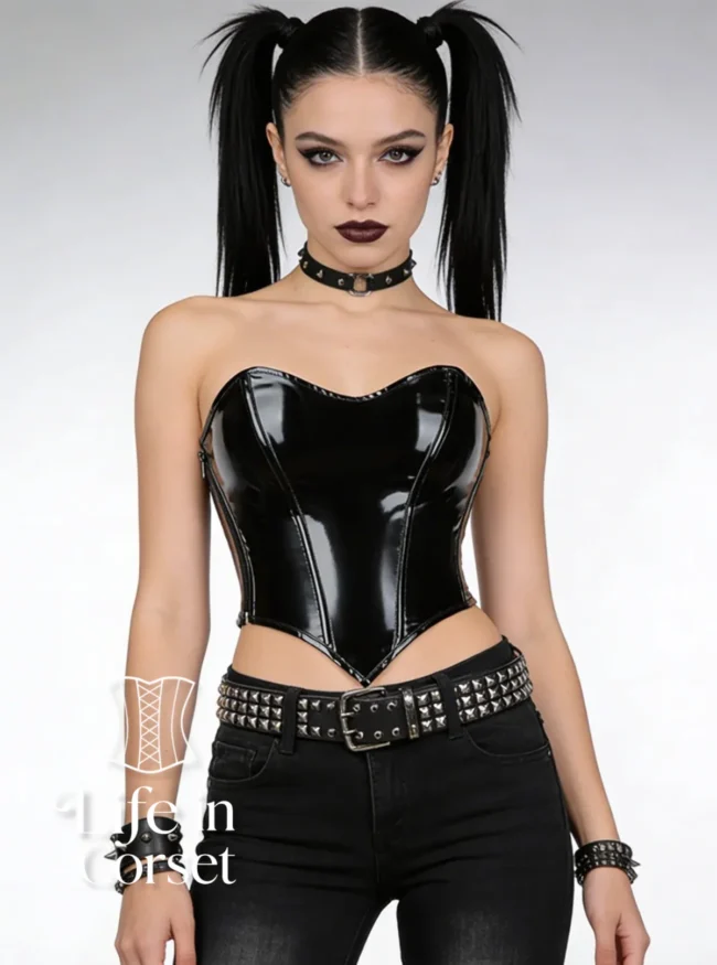 Bustier Latex Noir PVC Selena Bustier Latex Noir PVC Selena
