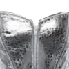 Corset argenté métallisé à motifs léopard avec zip frontal et laçage au dos (zoom fermeture éclair) Corset argenté métallisé à motifs léopard avec zip frontal et laçage au dos (zoom fermeture éclair)
