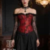Corset gothique rouge à manches longues en dentelle Drusilla (1) Corset gothique rouge à manches longues en dentelle Drusilla (1)