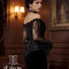 Corset noir gothique et manches en dentelle Nyssa (profil) Corset noir gothique et manches en dentelle Nyssa (profil)