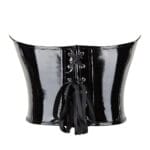 Corset serre-taille effet latex noir Kaya (3) Corset serre-taille effet latex noir Kaya
