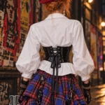 Corset serre-taille effet latex noir Kaya 3 Corset serre-taille effet latex noir Kaya