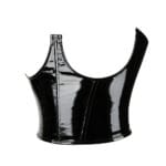 Corset serre-taille effet latex noir Kaya (4) Corset serre-taille effet latex noir Kaya
