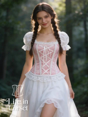 Bustier rose et blanc princesse Light Fairy (face) Bustier rose et blanc princesse Light Fairy (face)