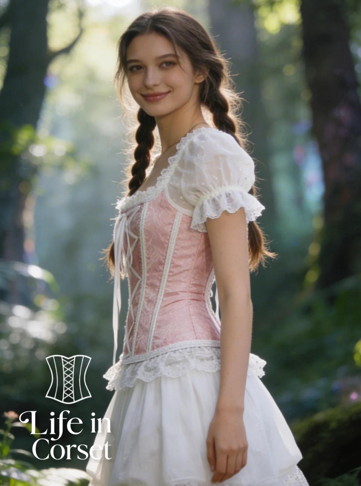 Bustier rose et blanc princesse Light Fairy (profil) Bustier rose et blanc princesse Light Fairy (profil)