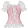 Bustier rose et blanc princesse Light Fairy (vue de dos) Bustier rose et blanc princesse Light Fairy (vue de dos)