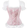 Bustier rose et blanc princesse Light Fairy (vue de face) Bustier rose et blanc princesse Light Fairy (vue de face)