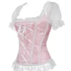 Bustier rose et blanc princesse Light Fairy (vue de profil) Bustier rose et blanc princesse Light Fairy (vue de profil)