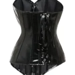 Corset en vinyle noir Nyxia (2) Corset en vinyle noir Nyxia