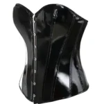 Corset en vinyle noir Nyxia (3) Corset en vinyle noir Nyxia