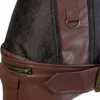 Corset guerrière médiévale cuir et laiton Althea (lanières en cuir)