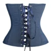 Corset jean bleu bustier Jane (vue de dos) Corset jean bleu bustier Jane (vue de dos)