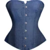 Corset jean bleu bustier Jane (vue de face) Corset jean bleu bustier Jane (vue de face)