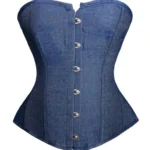 Corset jean bleu bustier Jane (vue de face) Corset jean bleu bustier Jane (vue de face)