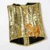 Corset or doré et motifs léopard vue arrière laçages Corset or doré et motifs léopard vue arrière laçages