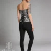 Corset punk gothique à têtes de mort Skull Queen (dos) Corset punk gothique à têtes de mort Skull Queen (dos)