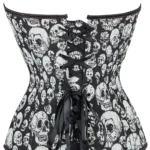 Corset punk gothique à têtes de mort (dos) Corset punk gothique à têtes de mort (dos)