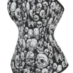 Corset punk gothique à têtes de mort (profil) Corset punk gothique à têtes de mort (profil)