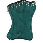 Corset vert bijou avec perles Aurelia (fermeture éclair) Corset vert bijou avec perles Aurelia (fermeture éclair)