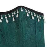 Corset vert bijou avec perles Aurelia (zoom perles) Corset vert bijou avec perles Aurelia (zoom perles)