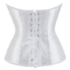 Corset blanc en satin (2) Corset blanc en satin