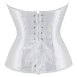 Corset blanc en satin (2) Corset blanc en satin