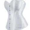 Corset blanc en satin (3) Corset blanc en satin