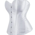 Corset blanc en satin (3) Corset blanc en satin