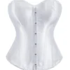 Corset blanc en satin (4) Corset blanc en satin