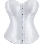 Corset blanc en satin (4) Corset blanc en satin